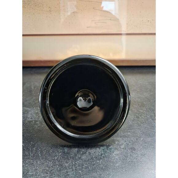 L.E. Smith Black Amethyst Glass Candlestick Holder 2.25" Taper Candle Holder - Picture 6 of 7